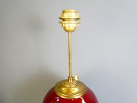 Vase sang de bœuf monté en lampe, de forme ovoïde, monture e… (photo 4)