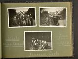 an old photo of a group of people posing for a picture in a book