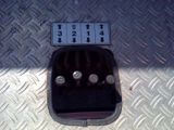 a picture of a close up of a metal floor with a number plate