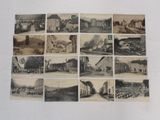 an old photo of a bunch of pictures of buildings and people