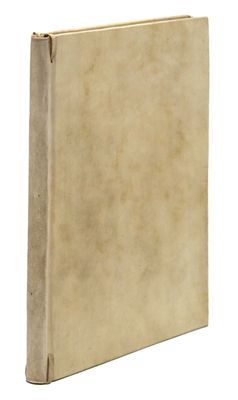 an old book on a white background with a blank page