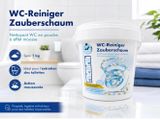 un seau de « WG Reiniger ZuberSchaum » posé sur le comptoir