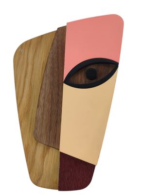 Tzachi Nevo pour UMASQU Masque en bois polychrome.