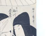 a painting of a woman and a man under an umbrella
