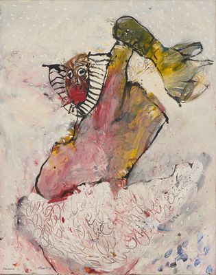 Stani Nitkowski (1949-2001) Turlututu 1986 Huile sur toile s…
