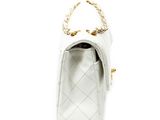 chanel white quilted lambskin quilted lambskin shoulder bag with gold hardware