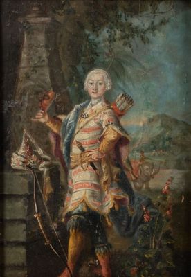 une image représentant un tableau d'un homme avec un arc et des flèches