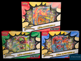 three different types of pokemon cards in a box
