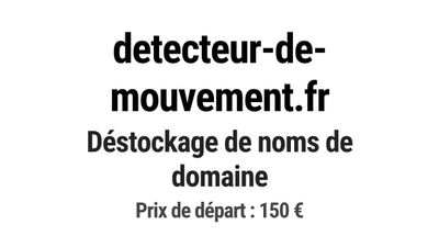 Nom de domaine detecteur-de-mouvement.