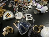 a table with a lot of jewelry on it