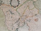 an old map of the country of england with a circle in the middle