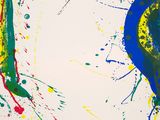 peinture représentant un oiseau avec des éclaboussures de peinture sur le visage
