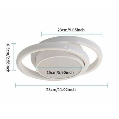 un gros plan d'un luminaire blanc avec ses dimensions