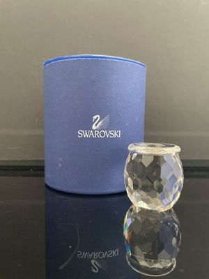 bougeoir en cristal Swarovski avec coffret bleu