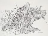 an image of a drawing of a tree trunk with a branch sticking out of it