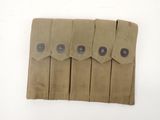 an image of a group of four tan canvas pouchs