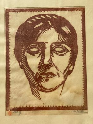 l'image d'un dessin d'un visage d'homme sur une feuille de papier