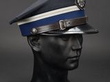 a close up of a hat on a mannequin head