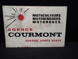 une vieille affiche faisant la promotion d'un club de motards en France