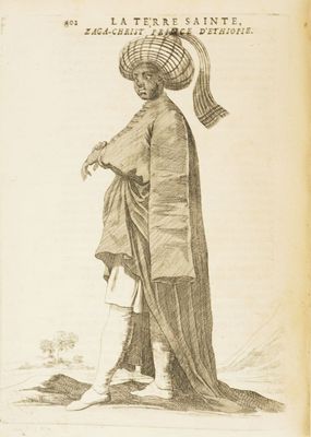 un vieux livre sur lequel figure le dessin d'un homme portant un turban