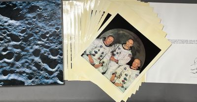 une image représentant une série de photographies d'astronautes sur la Lune