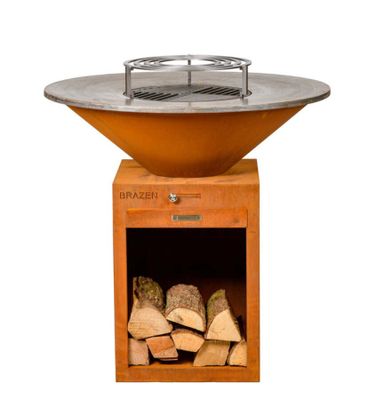 an image of a fire pit with logs in it on a white background