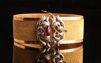 Bracelet jonc souple de dame en or 18 carats (750 millième) à plusieur - Photo 1