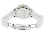 an image of a wrist watch with a white ceramic bracelet