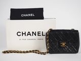 chanel black quilted lambskin small flap bag