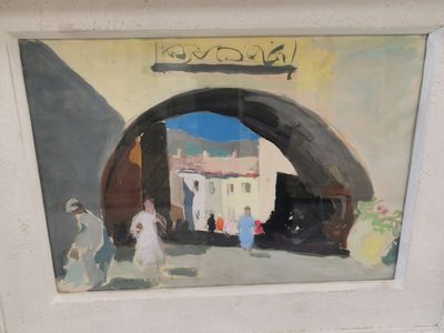 Horace CRISTOL (1878-1959) Retour de marché, Gouache sur car…