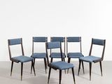 lot de six chaises de salle à manger avec assise rembourrée, rembourrée, rembourrée, rembourrée, rembourrée, rembourrée, rembourrée