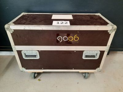 a brown and white case with numbers on it
