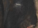 an oil painting of a man with a beard and a black coat