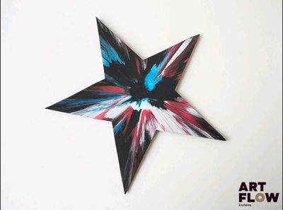 a paper star that has been made to look like a star