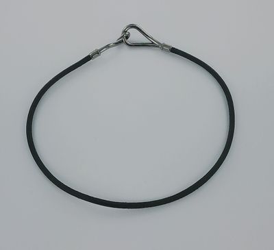 HERMES. Collier Jumbo, cuir et argent.