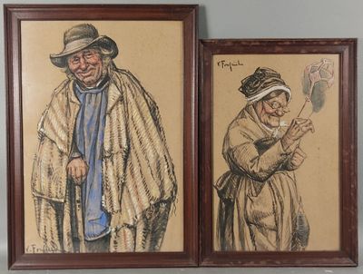 peinture représentant un homme et une femme debout l'un à côté de l'autre sur un mur