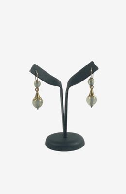 Paire de pendants d’oreilles dites dormeuses en or jaune 18K… - Photo 1