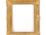 a gold frame with a white background and a white background