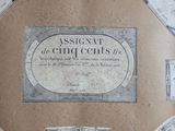 a picture of a picture of some old french currency