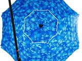an image of a blue umbrella with a black pole attached to it