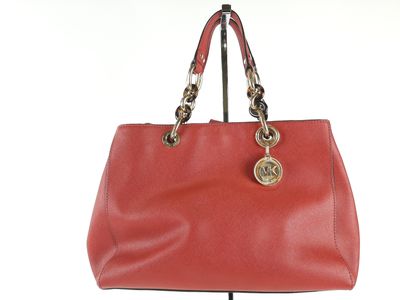 Michael Kors, petit sac cabasen toile enduite bordeaux textu…