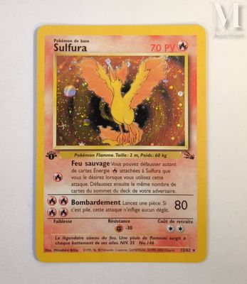 the pokemon card has a picture of a yellow bird on it ' s back