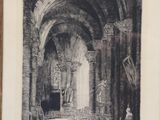 an image of a black and white drawing of a church
