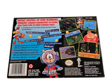 a back cover of a video game with a picture of a bear