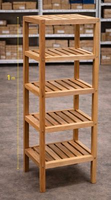 Lot de 5 étagères bois de quatre niveaux, hauteur 1 m. Poids : 10 kg,  - Photo 1
