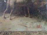 a picture of a painting of a dog and a cat