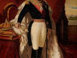 painting of a painting of a man in a suit with a sword