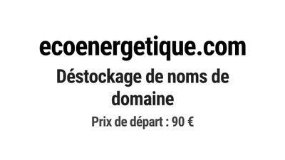 Nom de domaine ecoenergetique.com.