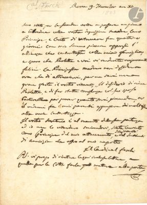 une lettre écrite à l'encre noire sur une feuille de papier