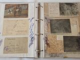 an open book with a bunch of old photos on it